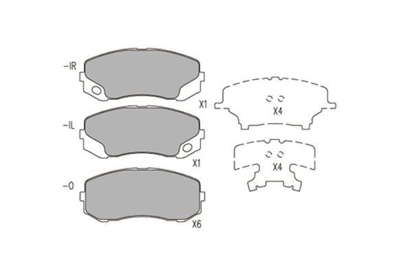 KAVO PARTS Комплект тормозных колодок, дисковый тормоз KBP-5548